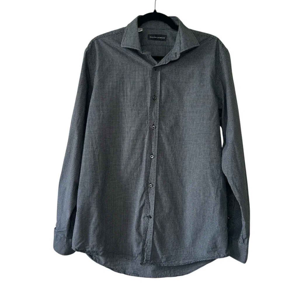 Ralph Lauren Men’s Black & White Plaid Casual Button Down Shirt- Size 16 Neck - Picture 1 of 10